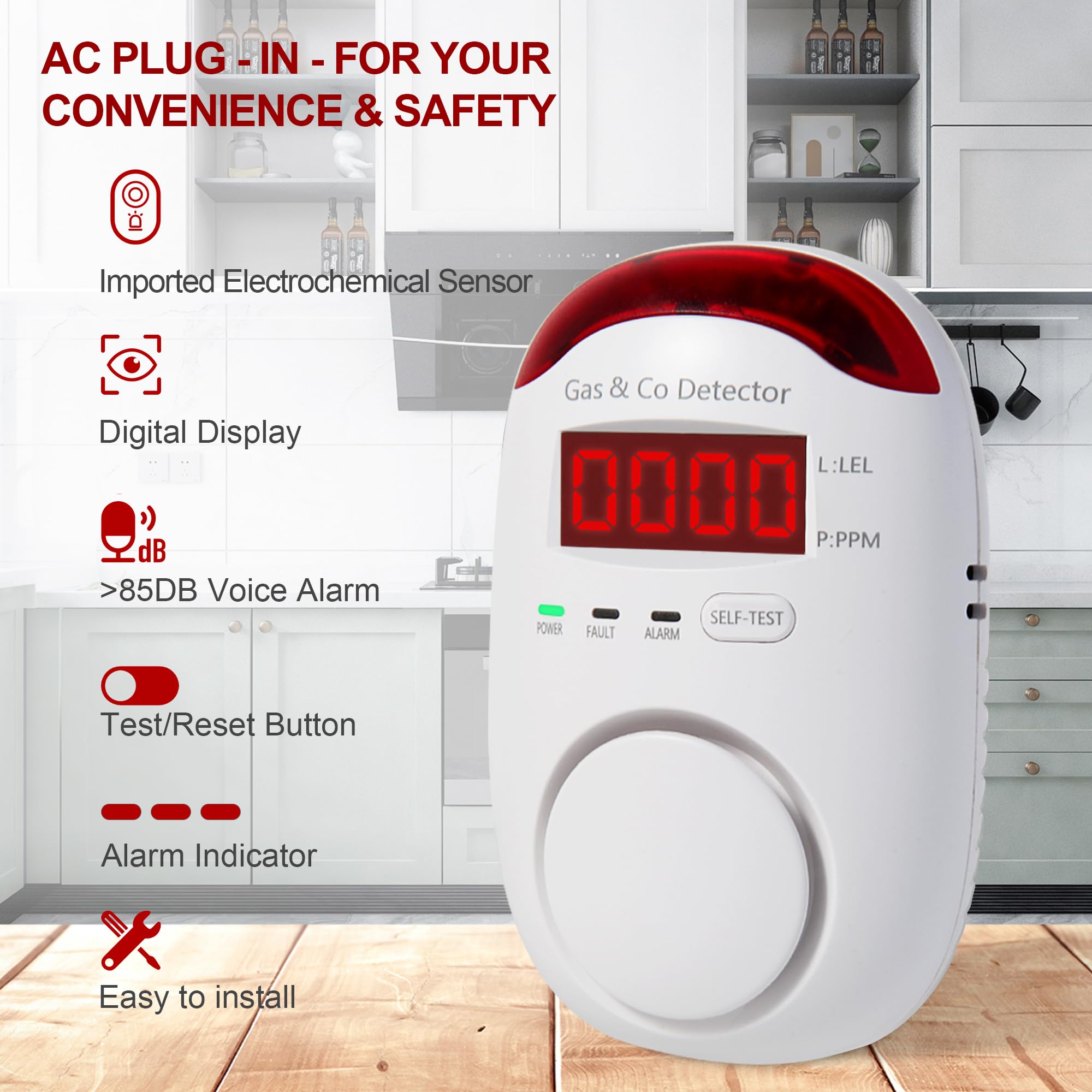 Kombinasyonlu Gaz ve Karbon Mo - Co Detector Plug incelemesi ve fiyatı